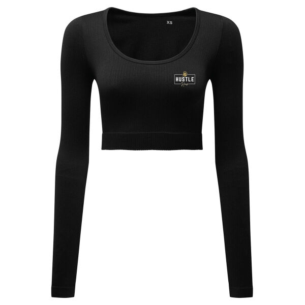 Hustle House  - Women’s Ribbed Seamless '3D Fit' Crop Top Thumbnail